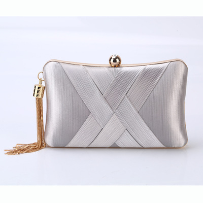 跨境流苏手拿包 真丝晚宴包 女士礼服晚装包厂家直销 clutch bags|ms