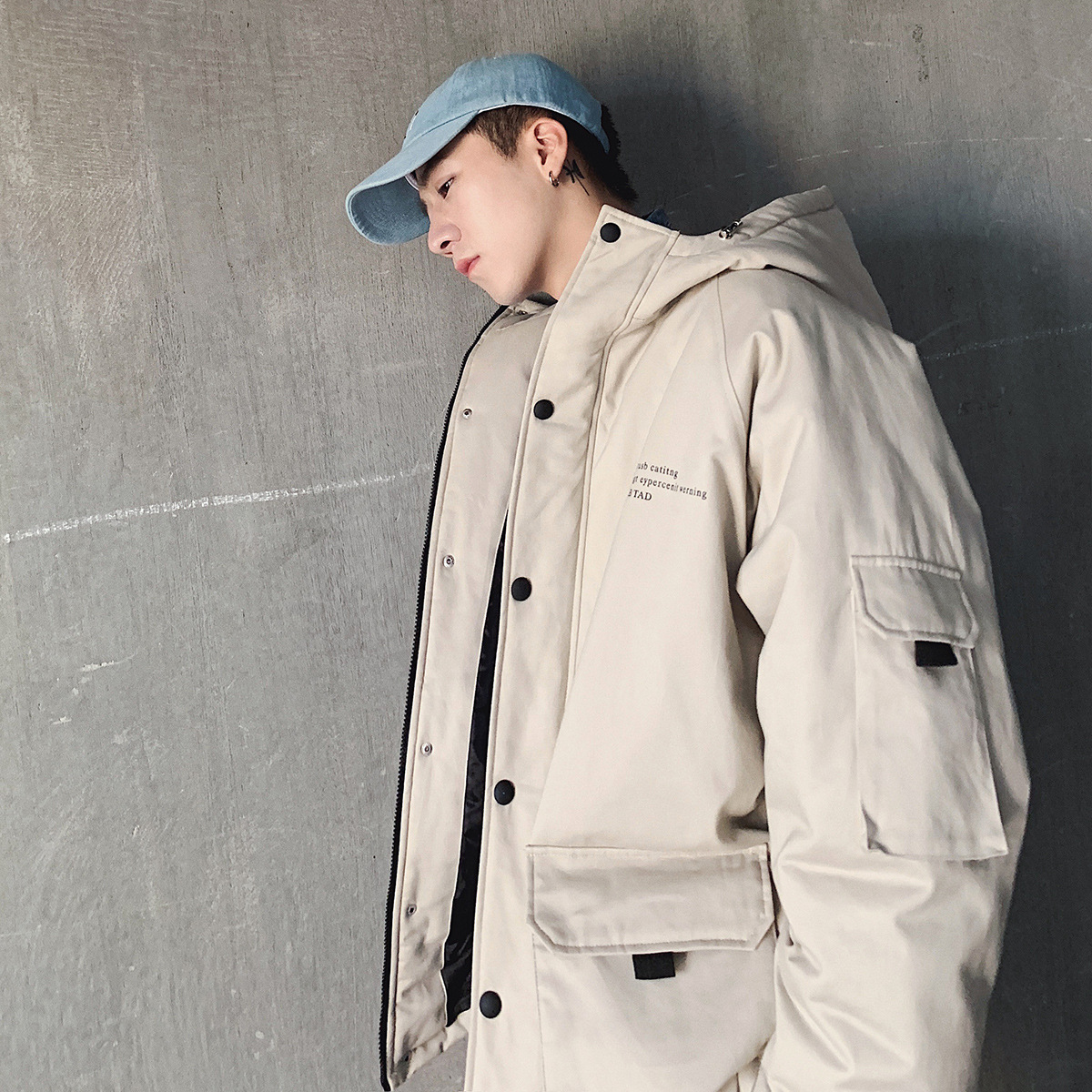 2018冬季国潮嘻哈棉服男棉袄男2018新款加厚韩版宽松棉衣外套潮流|ms