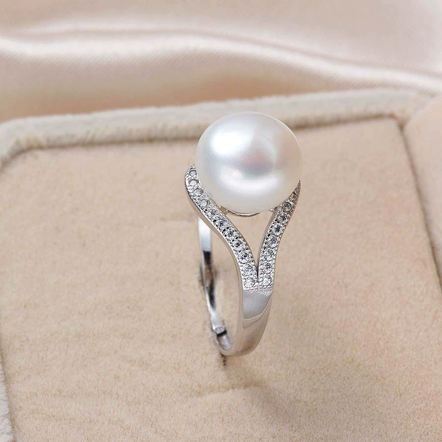  adjustable ring pearl, European style, Aliexpress