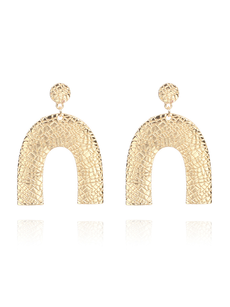 Korean Fashion New Geometric U-shaped Big Long Earrings display picture 2