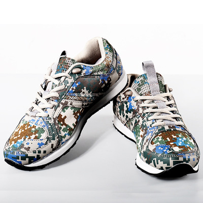 新款迷彩作训鞋跑步鞋男胶鞋超轻减震软底解放军鞋运动训练鞋配发