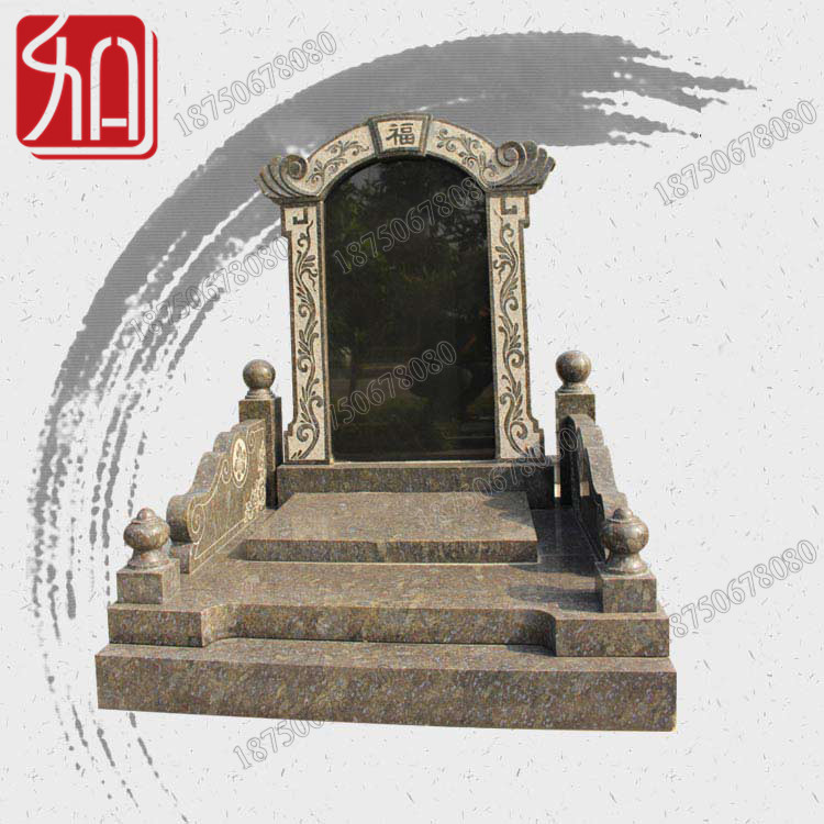 云浮福建黑墓碑石材 厂家直销  墓碑雕刻龙凤图案 价格实惠