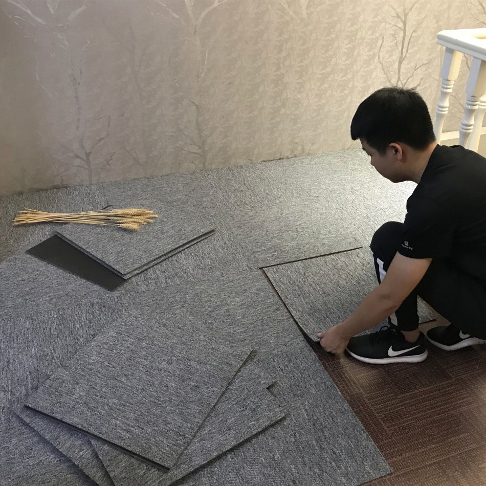 辦公室方塊地毯丙綸毯面寫字樓酒店商用拼接地毯安裝方便50X50cm