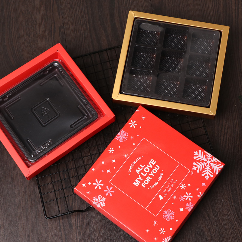 New Year's Gift Box Chocolate Packaging Box Christmas Chocolate Gift Box Handmade DIY