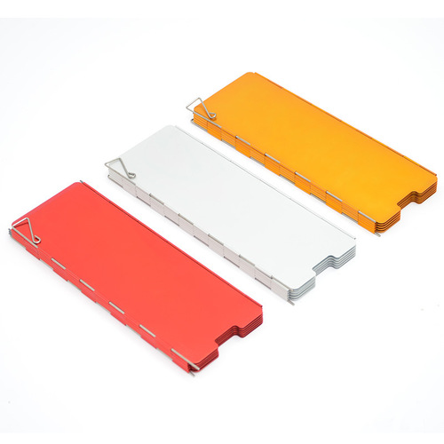Outdoor stove windshield 8 pieces/10 pieces aluminum oxidized windproof board foldable with storage