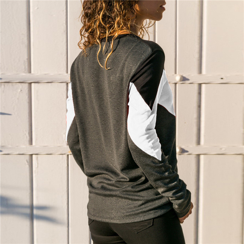 Color Block Long Sleeve T-Shirt