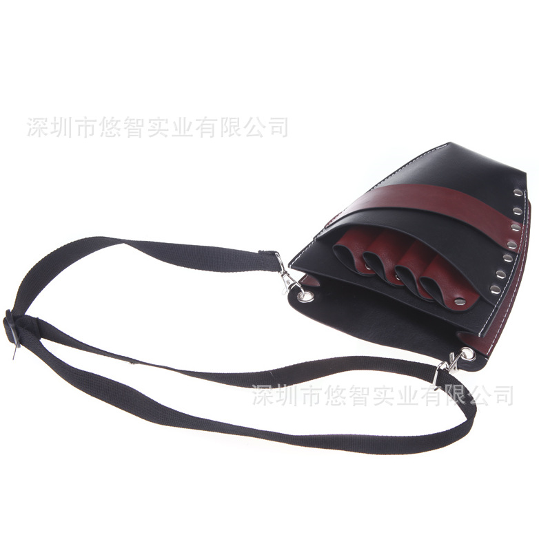 定制皮质美发剪刀皮套 美发工具包收纳包腰包挎包 专业工具包