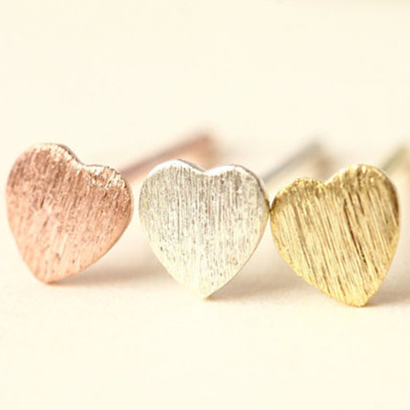 Peach Heart Love Earrings display picture 1