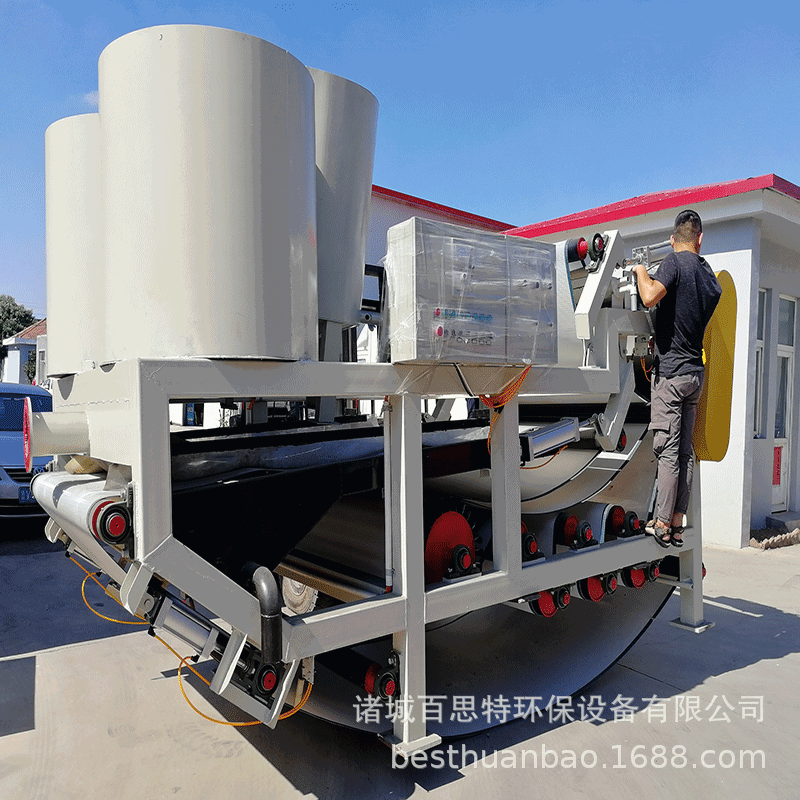 厂家生产污泥处理设备压滤装置 带式压滤机固液分离机可定制