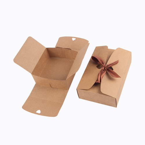 Baking Kraft Paper Box Candy Cookie Biscuit Packaging Bag Egg Tart Nougat Packaging Cake Snack Box