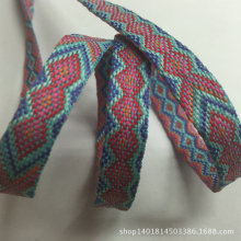 （腾来）新款供应 10MM双面提花织带 电脑民族风菱形提花织带