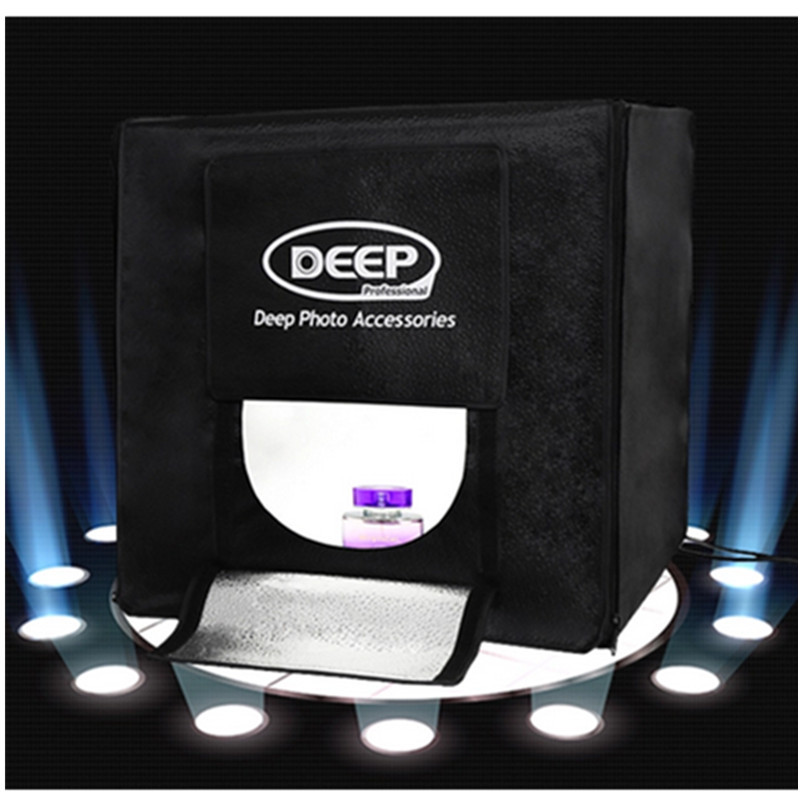 一件起批deep小型LED摄影棚套装60CM 摄影箱拍摄棚摄影器材柔光箱|ms
