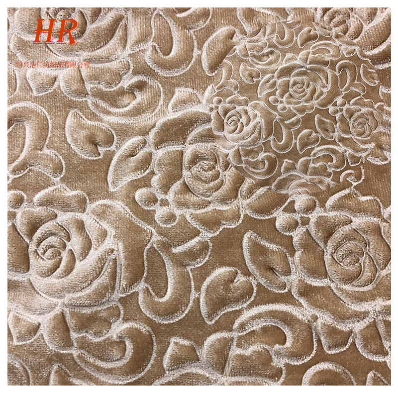 现货供应 A0206全涤氨纶韩国绒压花  秋冬服装i鞋料家居绒布面料