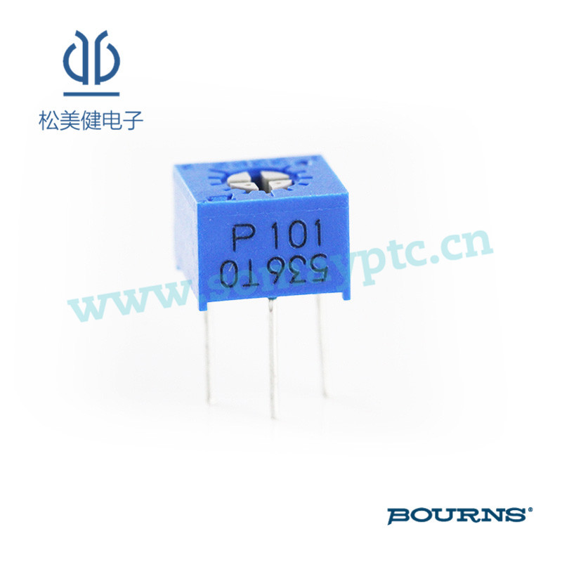 批发BOURNS(伯恩斯直插密封型原装正品)微调电位器3362P-1-101LF