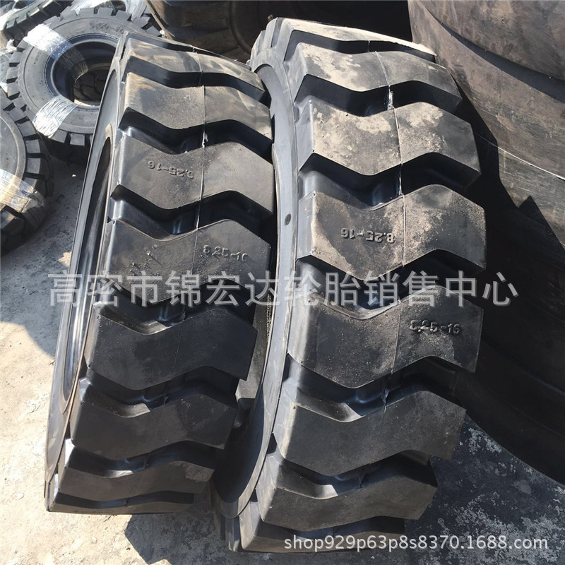 工程实心轮胎 8.25-16  825-15实心叉车轮胎充气轮胎