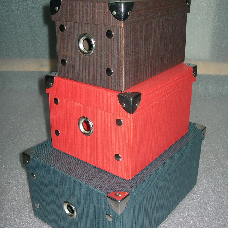 纽扣折叠鸡眼提手半圆形包角盒年会礼品盒纸箱快长方形纸盒子