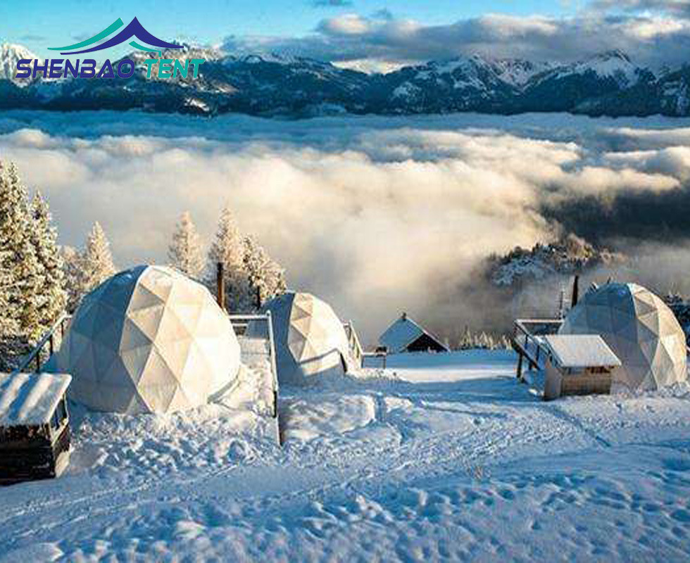 滑雪场临时休息球形篷房 定制景区抗雪冬季户外酒店篷房dome tent