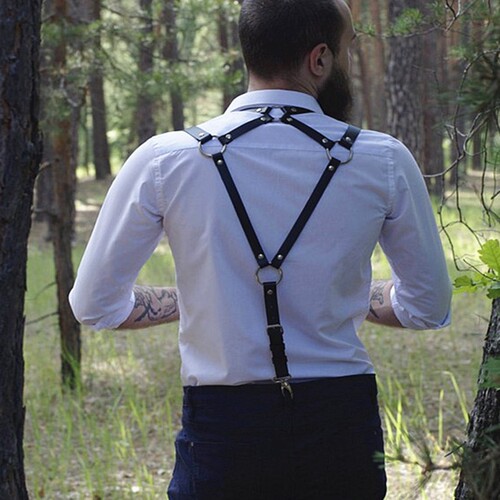 European and American original PENGKE business casual trendy suspenders Gothic versatile unisex garter belt belt
