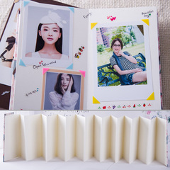Fabric Series Handmade DIY Korean Creative Retro Accordion Paste Instant Camera Growth Memory Album Paper Shadow Album