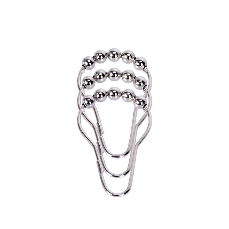 Fábrica directa de metal ducha cortina hebilla 12 baño cortina gancho accesorios hebilla cortina cinco-grano gancho