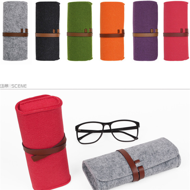 时尚毛毡眼镜袋毛毡眼镜包可订制毛毡收纳包