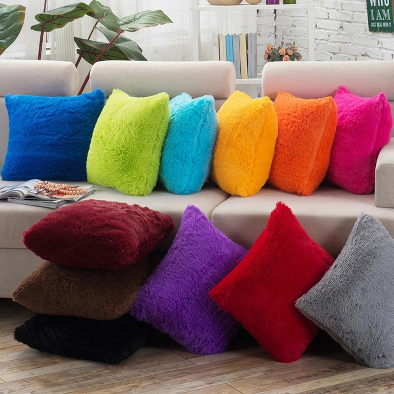 Tongyuan plush solid color cushions pill...