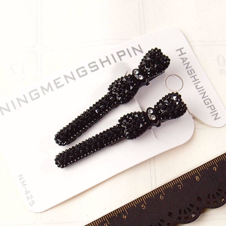 Black Imitation Rhinestone Hairpin display picture 15