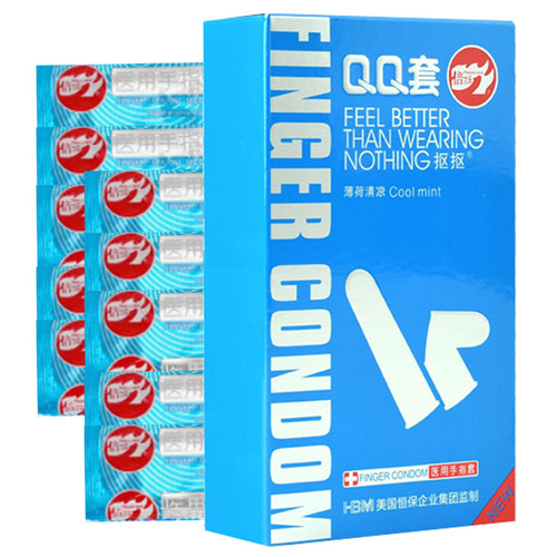 Beilele Condom Finger Cot QQ Set Aloe Vera Mint 10 Pack Condoms for Adult Sex