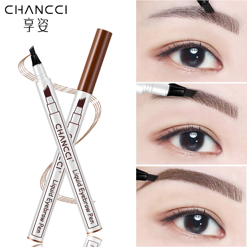 CHANCCI 四叉液體眉筆仿真微雕霧眉防水防汗持久不脫色正品批發