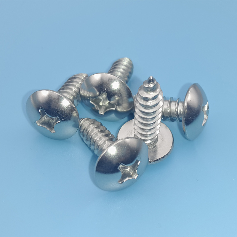 ST4.2不锈钢304大扁头自攻螺丝JISB1122十字槽蘑菇头自功木螺钉