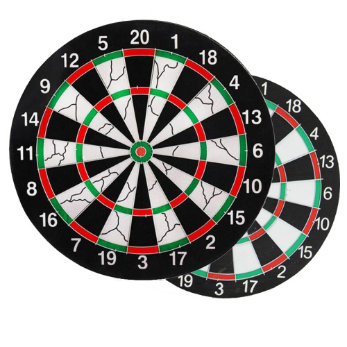 Factory Direct Sale 45cm Diameter 18-inch Double-Sided Flocked Dartboard Dart Set Needle Dart