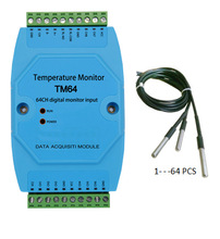 RS485温度巡检仪 多路DS18B20采集 8路共64个探头 多路温度变送器