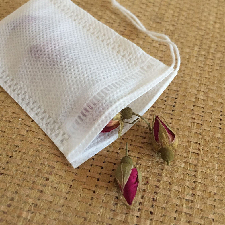 现货厂家 无纺布抽线袋 煮茶玫瑰花茶包足浴袋支持定制100个一包
