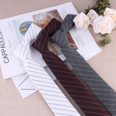 Business Striped Tie for Men, Fashion Trend, 6cm Cotton Fabric, Leisure Slim Fit, Direct Manufacturer Supply