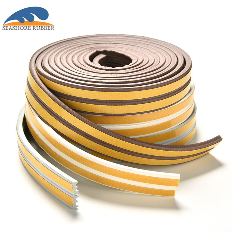 三元乙丙橡胶条 防尘防撞D/P/E型门窗密封条 背胶带