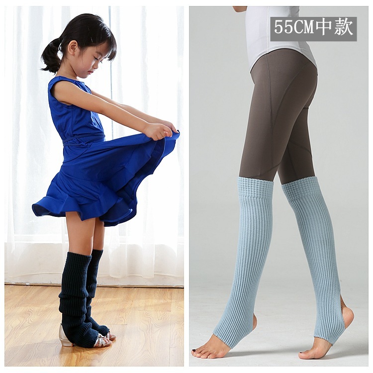 Adult children's ballet dance socks wool yoga warm Latin leg protection  pedal socks over the knee sports socks 55CM