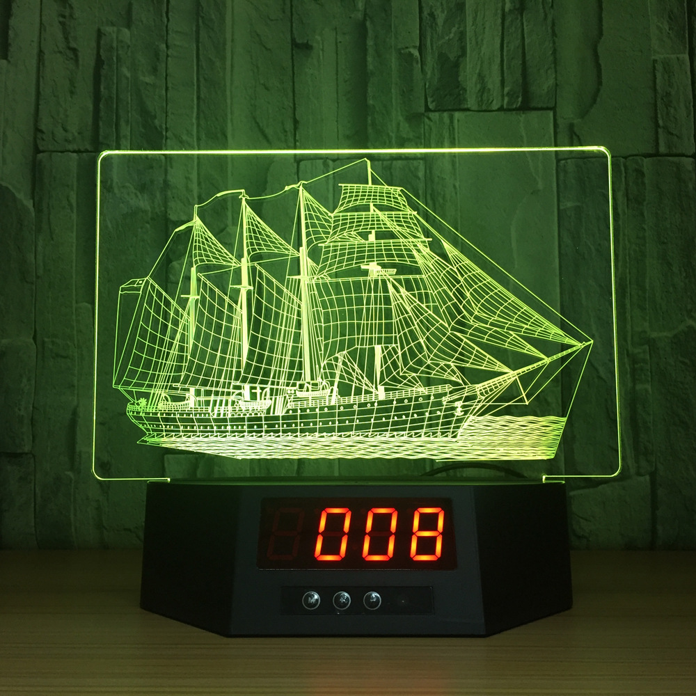 遥控触摸七彩3D创意立体台灯