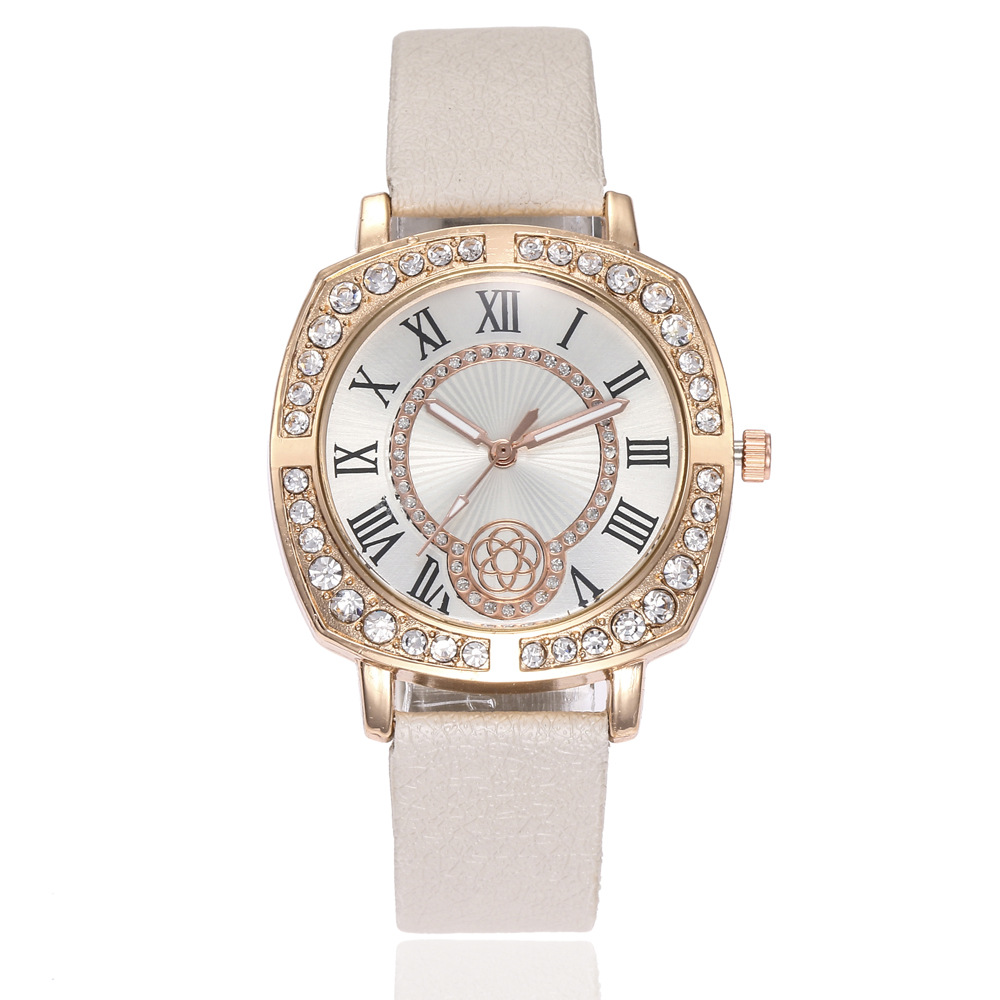 wish new pattern Rome Graduation Square lady Belt watch Diamond Female models quartz watch A generation of fat