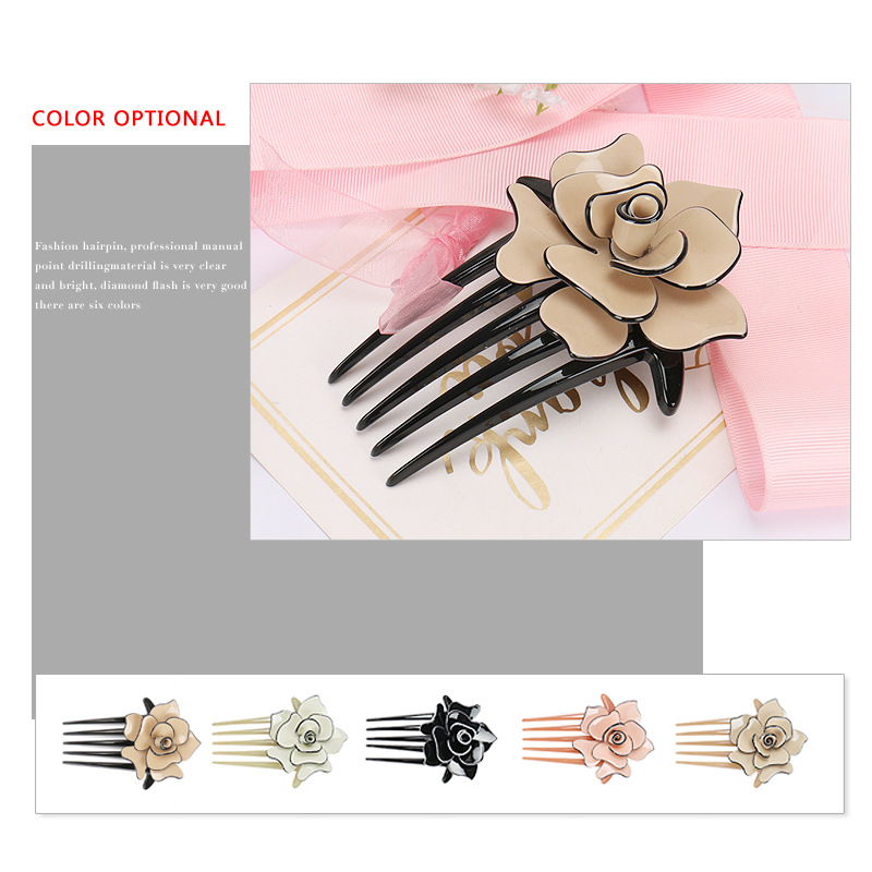 Simple Style Flower Arylic Hair Combs 1 Piece display picture 2