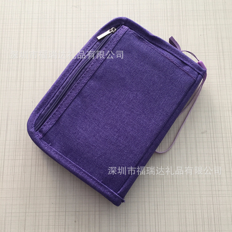 新款时尚布面拉链袋 多卡位证件包旅游照片包定制批发 可印刷logo
