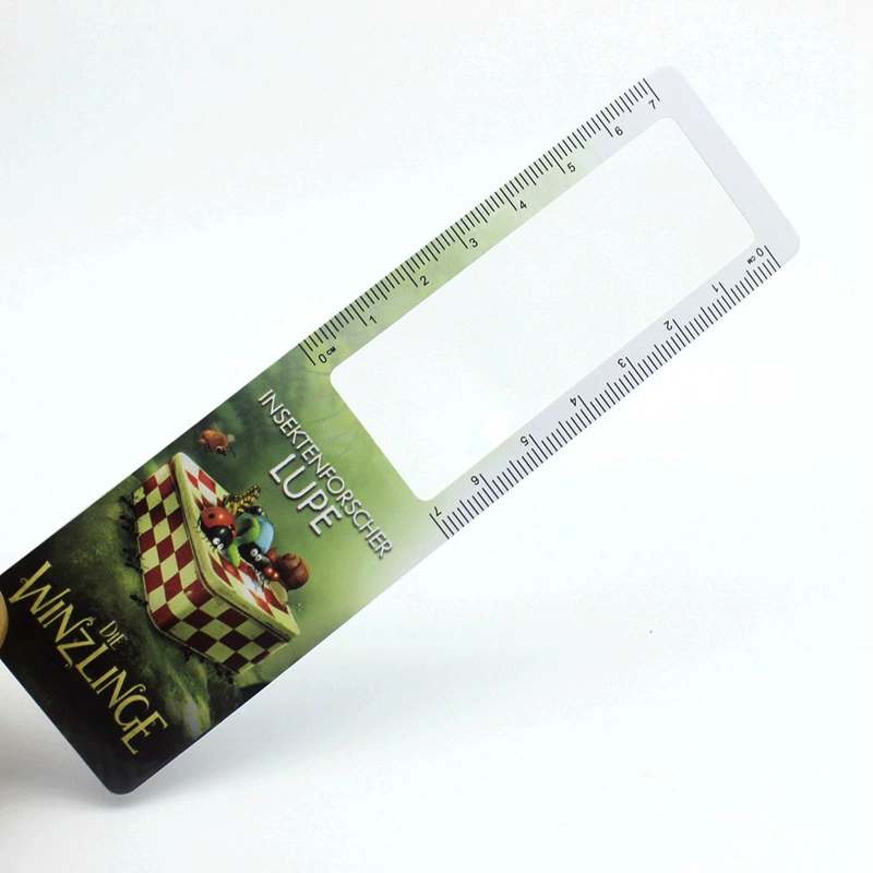 Корона инвазивная линейка пластиковая лупа ПВХ закладка увеличительное стекло для чтения Малая закладка увеличительное стекло на заказ