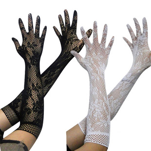 Интересные аксессуары прозрачные кружевные перчатки черные чистые перчатки ночной клуб вечеринки свадебные мамы перчатки