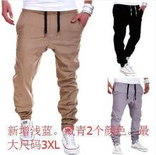 新款 男士健身休闲时尚系绳松紧运动垮裤开裆裤