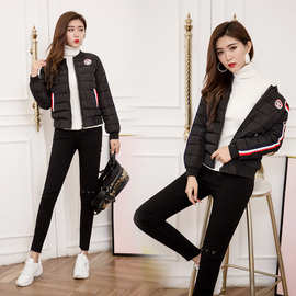 2018秋冬学生新款韩版修身显瘦短款棉服女棒球服棉袄加厚棉衣外套