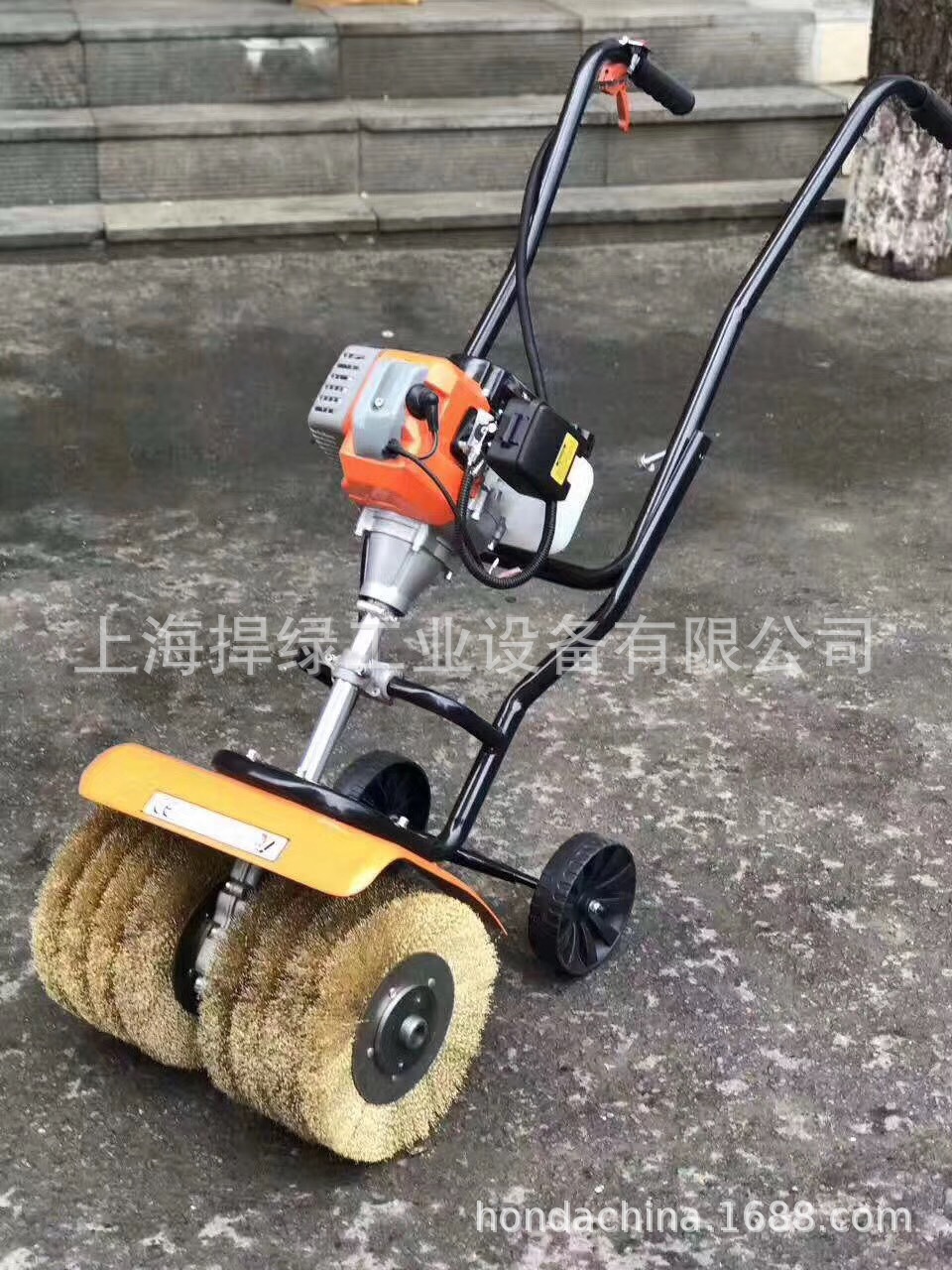 手推式除锈机 汽油铁钢板钢结构彩钢瓦翻新 去除锈 钢丝轮打磨机