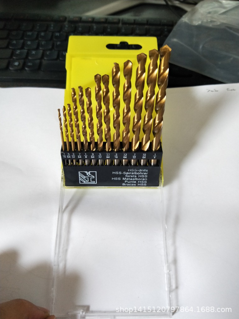 13件套镀钛麻花钻/TIN麻花钻头/13PC DRILL BIT/TWIST DRILL BIT