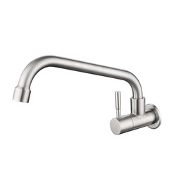 304 stainless steel wall-mounted single cold faucet kitchen sink lead-free horizontal single cold faucet manufacturer wholesale