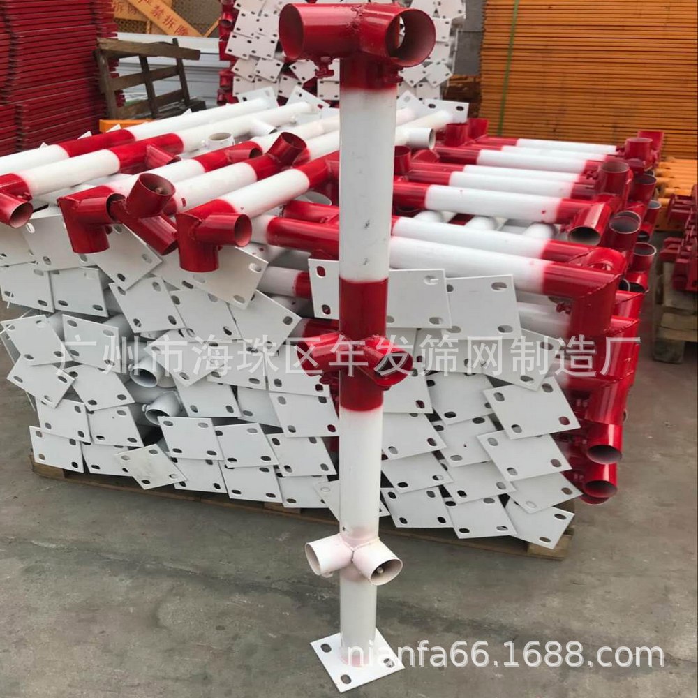 楼梯临时施工用可拆卸立柱 干字柱王字柱楼梯栏杆 建筑楼梯护栏杆