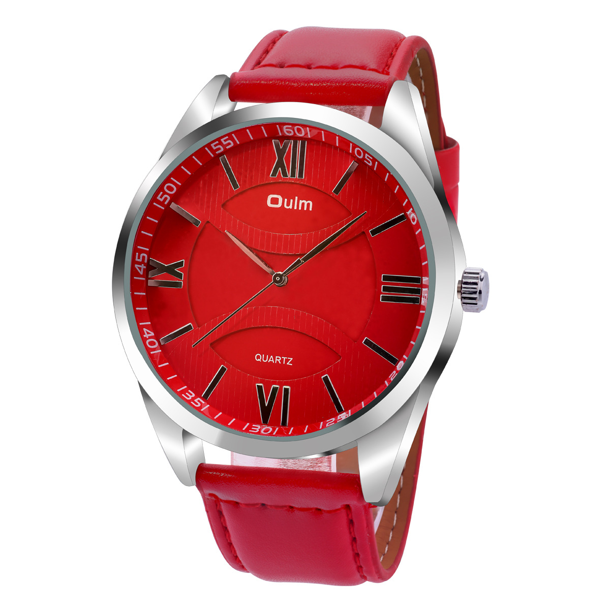 Oulm 3697 reloj de cuarzo para hombre reloj de negocios Correa impermeable reloj grande Placa de tres pines reloj coreano