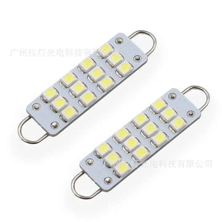 Авто двойной-острый 44мм 12smd 1210 потолочный светильник/ лицензионная лампа Reading light кросс-бордер для белого 12V